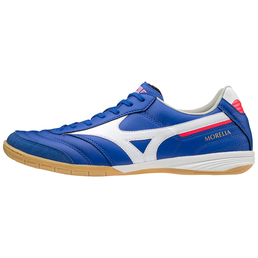 Scarpe Calcio Mizuno Morelia Indoor Uomo - Blu/Bianche - 23986-TNQI